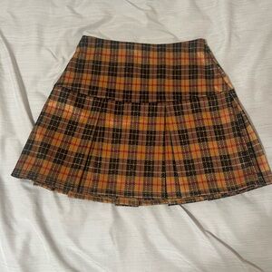 Blue Blush Orange Black Mini A-Line Skirt